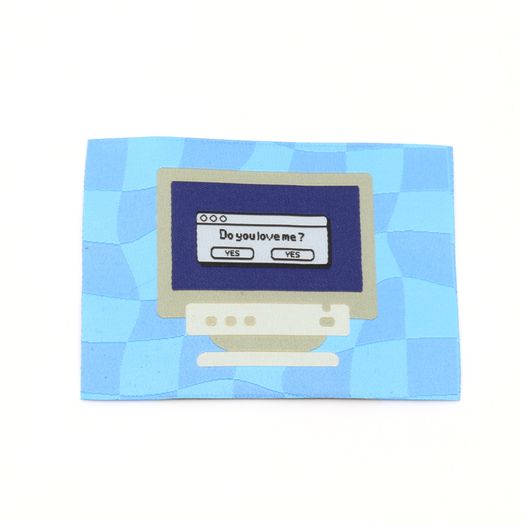 Étiquette tissée XL - Do you love me - 60 x 80 mm