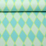 Jersey jacquard bio - HHL Queen Of Heart Harlequin Hearts Turquoise