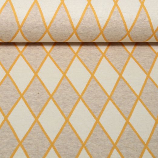 Jersey jacquard bio - HHL Queen Of Heart Harlequin Hearts Beige