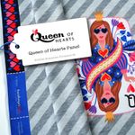 Panneau en sweat d’été bio - HHL Queen of Hearts gris