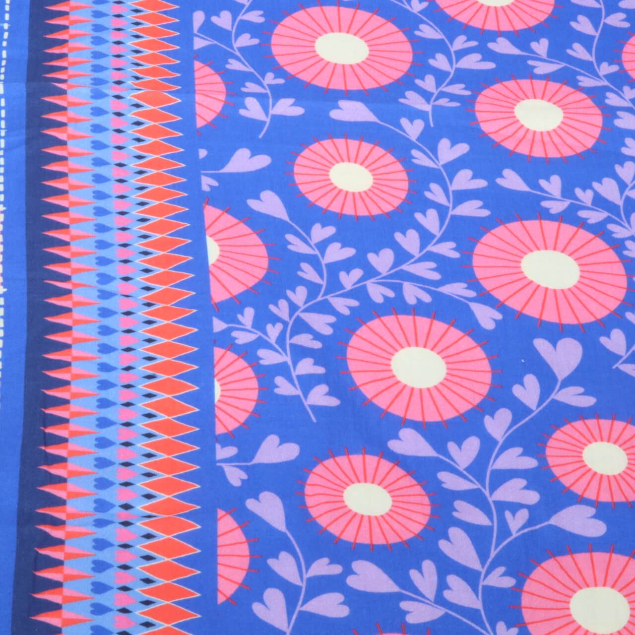 Bio Musselin Glatt - HHL Queen Of Hearts Court Garden Blau-1 Bio Musselin Glatt - HHL Queen Of Hearts Court Garden Blau-1