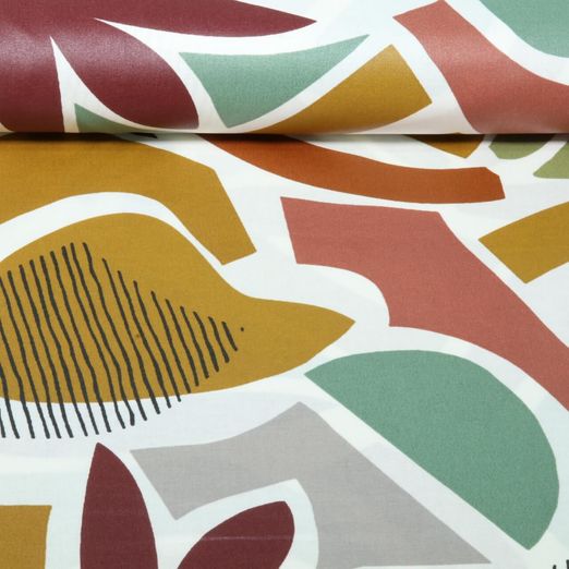 Beschichtete Baumwolle - Abstrakte Formen Multicolor