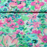 Blusen- & Kleiderstoff - Digital Blumen Crash Grün