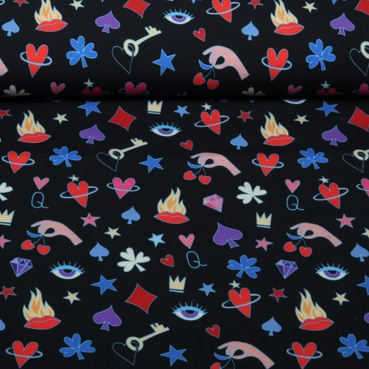 Bio Jersey - HHL Queen of Hearts Queens Secrets Schwarz