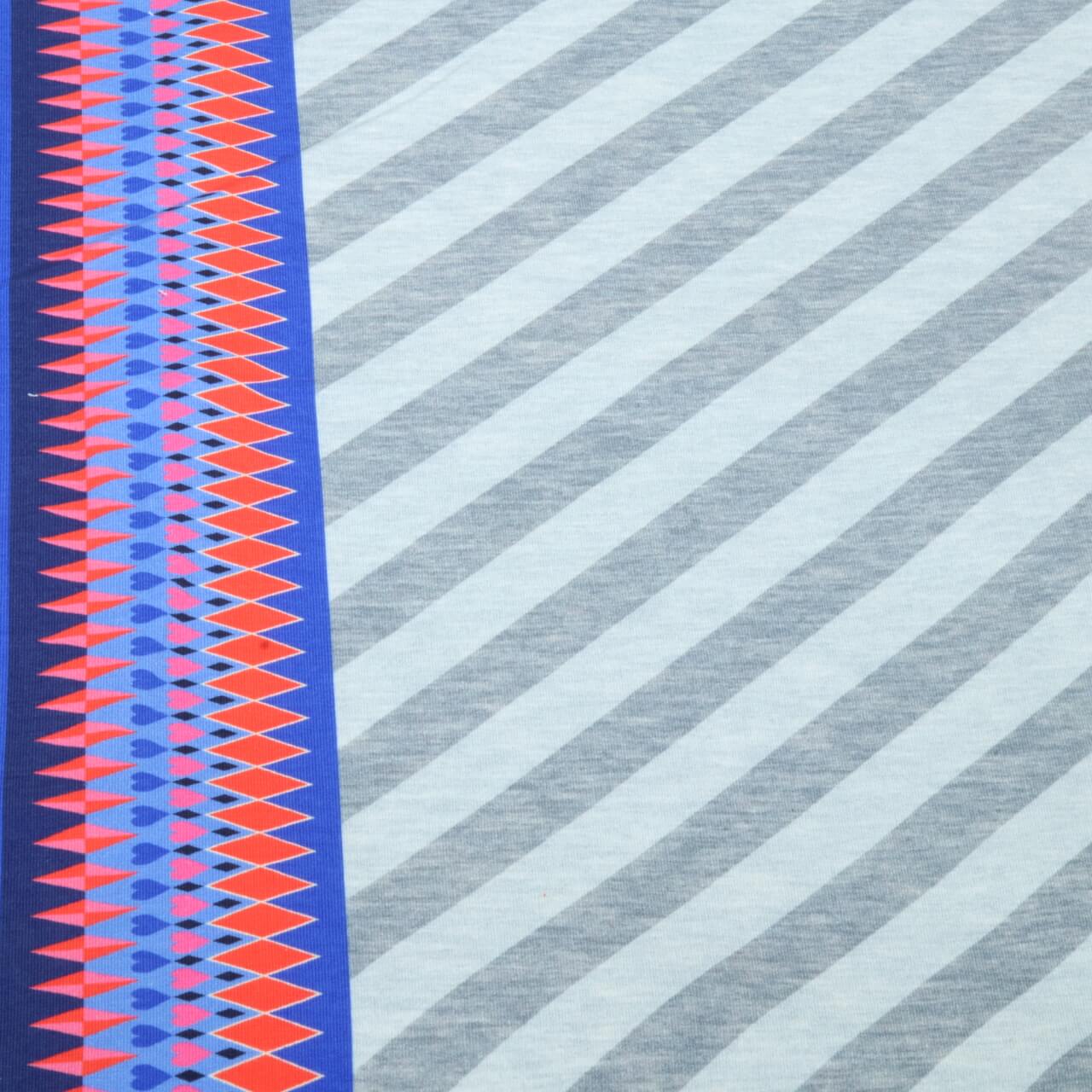 Bio Sommersweat - HHL Queen of Hearts Royal Stripes Grau-1 Bio Sommersweat - HHL Queen of Hearts Royal Stripes Grau-1