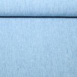 Blusen- und Kleiderstoff - Leinenoptik Melange Hellblau