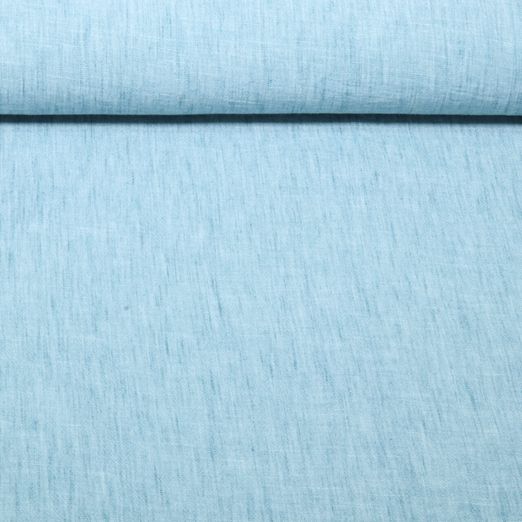 Blusen- & Kleiderstoff - Leinenoptik Melange Petrol