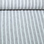 Blusen- & Kleiderstoff - Leinenoptik Streifen Melange Grau