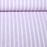 Blusen- & Kleiderstoff - Leinenoptik Streifen Melange Flieder