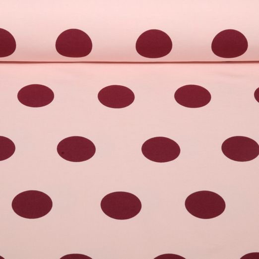 Sweat d'été - French Terry Pois Petit rose