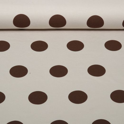 Sweat d'été - French Terry Pois Petit Sable