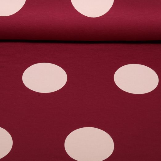 Sweat d'été - French Terry Pois Bordeaux