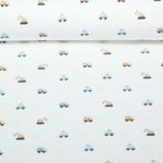 Jersey côtelé - Véhicules de chantier Blanc Jersey côtelé - Véhicules de chantier Blanc