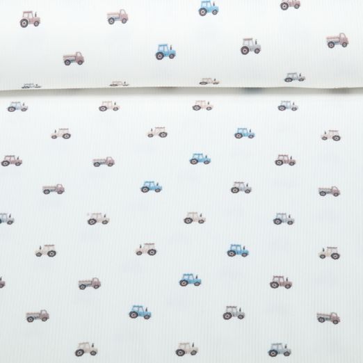 Jersey côtelé - Tracteurs Blancs Jersey côtelé - Tracteurs Blancs