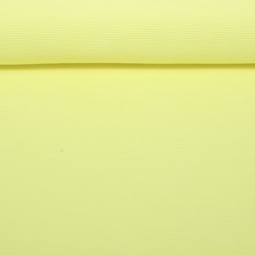 Rippjersey Leonhard - Softgelb Quergerippt