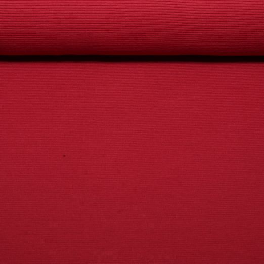 Rippjersey Leonhard - Burgunderrot Quergerippt