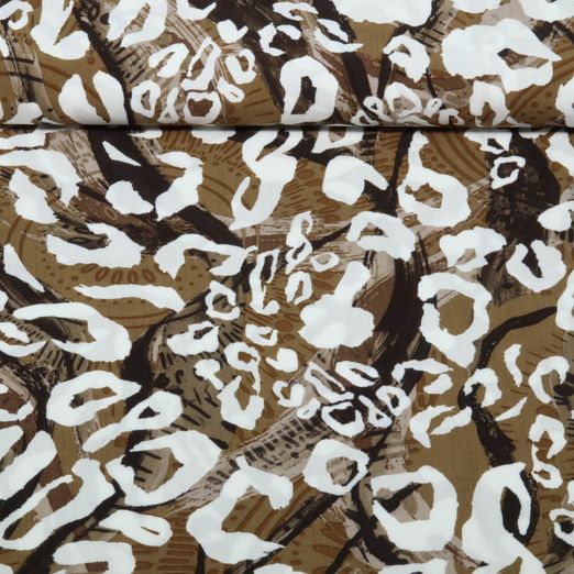 Viscose Popeline - Leo Abstrakt Braun