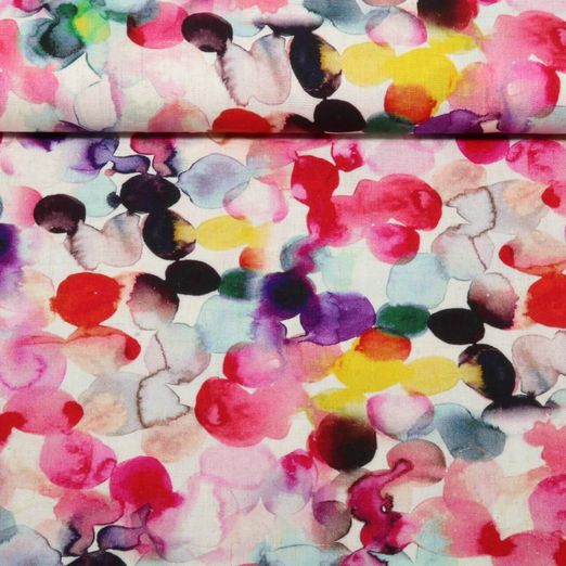 Lin Viscose - Impression numérique Multicolore