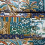 Toile canevas Jacquard - Bleu oriental