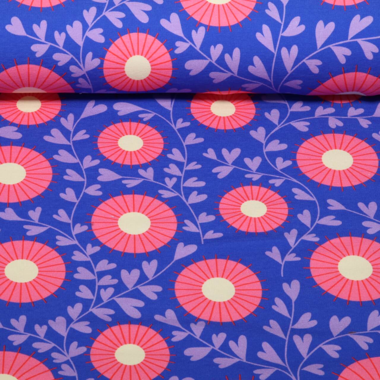 Bio Sommersweat - HHL Queen of Hearts Court Garden Blau-0 Bio Sommersweat - HHL Queen of Hearts Court Garden Blau-0