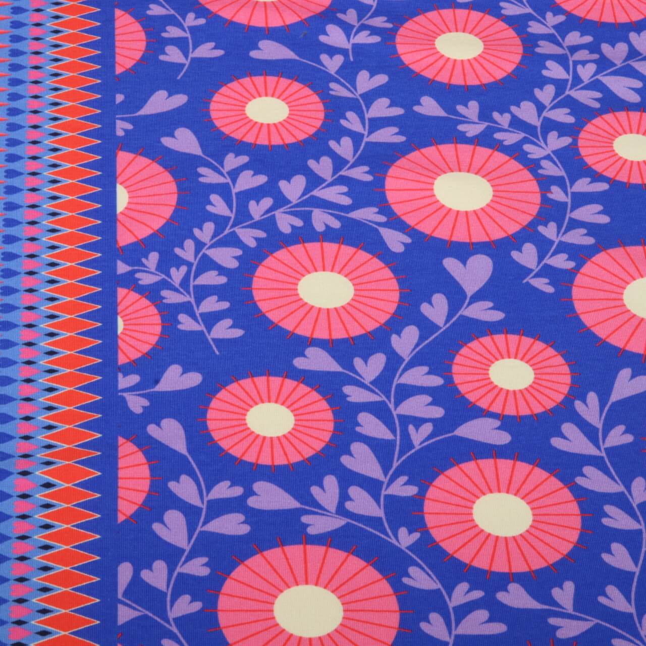 Bio Sommersweat - HHL Queen of Hearts Court Garden Blau-1 Bio Sommersweat - HHL Queen of Hearts Court Garden Blau-1