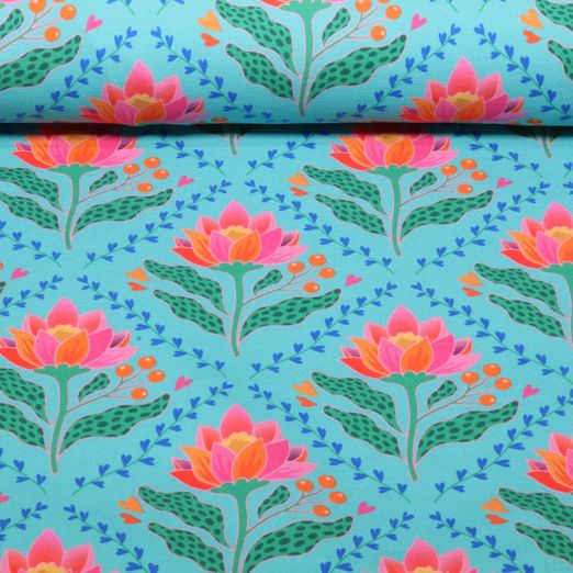 Bio Sommersweat - HHL Queen of Hearts Court Lotus Royal Türkis