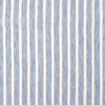Tecido para blusa e vestido - linho às riscas melange azul claro