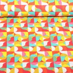 Coton tissé Retro Geo Multicolore