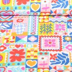 Baumwoll-Webware - Bunter Blumenmix Weiß Multicolor