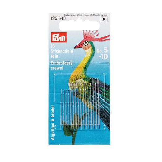 PRYM Crewelnadeln - Nr. 5 -10 - sortiert - silberfarbig