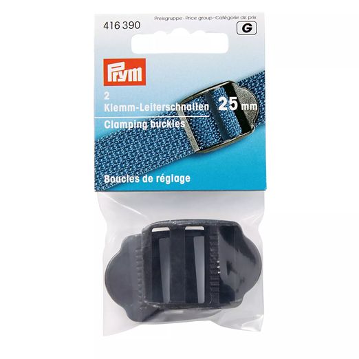 PRYM Klemmschnalle - 25mm - schwarz - 2 Stück
