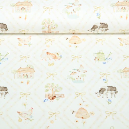 Jersey Little Jax - Petite ferme numérique Ecru Jersey Little Jax - Petite ferme numérique Ecru