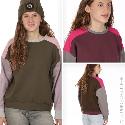 Colourblocking-Sweater - FRAU ALEX - Schnittmuster eBook Colourblocking-Sweater - FRAU ALEX - Schnittmuster eBook