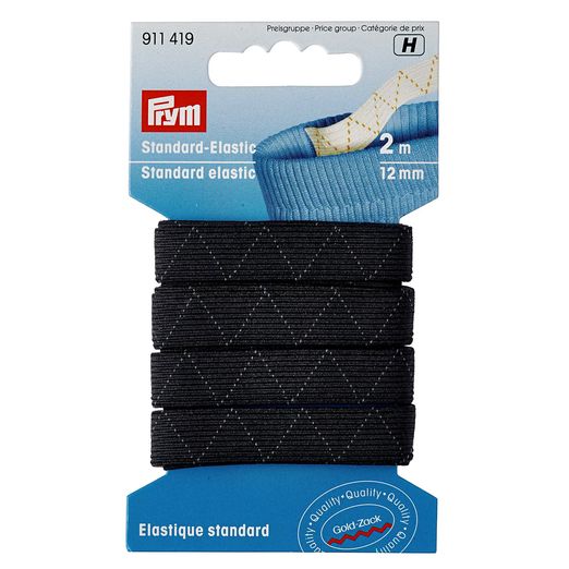 PRYM Standard-Elastic schwarz - 12mm - 2m Länge PRYM Standard-Elastic schwarz - 12mm - 2m Länge