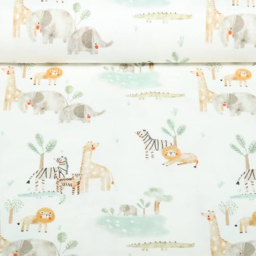 Jersey Little Jax - Oasis numérique Animaux sauvages Ecru