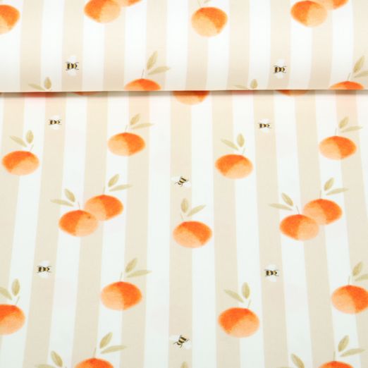 Jersey Little Jax - Impression numérique Pêches avec bourdons Beige