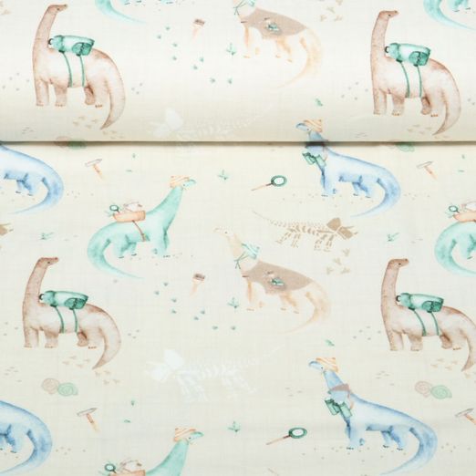 Jersey Little Jax - Impression numérique Dinos Expedition Beige