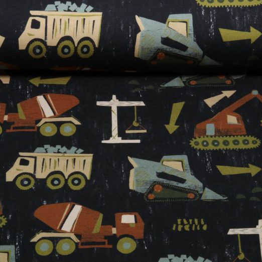 Sweat - Digital Baufahrzeuge Schwarz