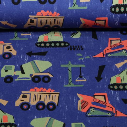 Sweat - Digital Baufahrzeuge Kobaltblau