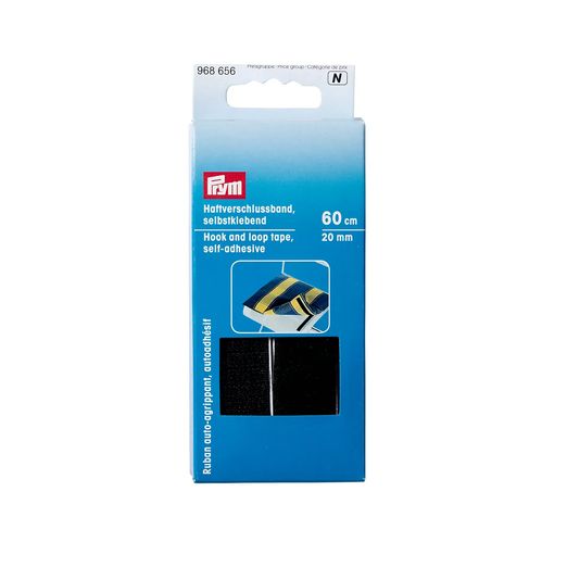 PRYM Klettband selbstklebend - schwarz - 20mm - 60cm Länge