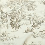Baumwoll-Canvas – Toile-de-Jouy Beige Braun