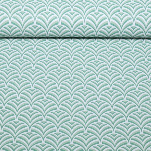 Wachstuch - PVC Fächer Mint