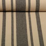 Baumwolle Webware - Küchentuch Streifenmix Braun Schwarz