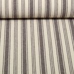 Baumwolle Webware - Küchentuch Streifen Beige Kaffeebraun