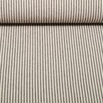 Baumwolle Webware - Küchentuch Ministreifen Beige Kaffeebraun