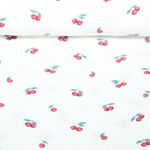 Bio Musselin - Kirschen Ecru