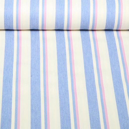 Hosenjeans - Streifen Ecru Rosa