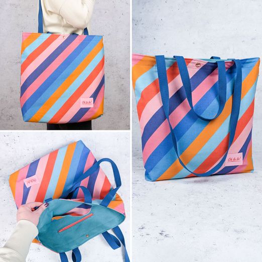 Freebie - Einfache Canvas-Tasche - Gratis Nähanleitung