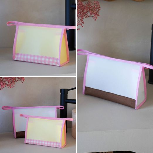 Freebie - Kosmetiktasche aus Jelly Vinyl - Gratis Nähanleitung