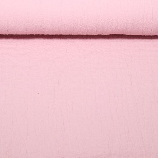 Baumwoll-Musselin -  Gesmokt Uni Rosa